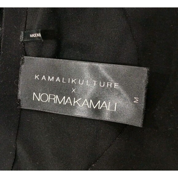 Norma Kamali‎ Women's Black Lamp Shade Fringe Sleeveless Jersey Dress Size M - Picture 6 of 7